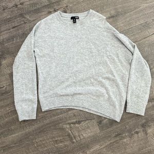 AQUA cashmere gray sweater - small